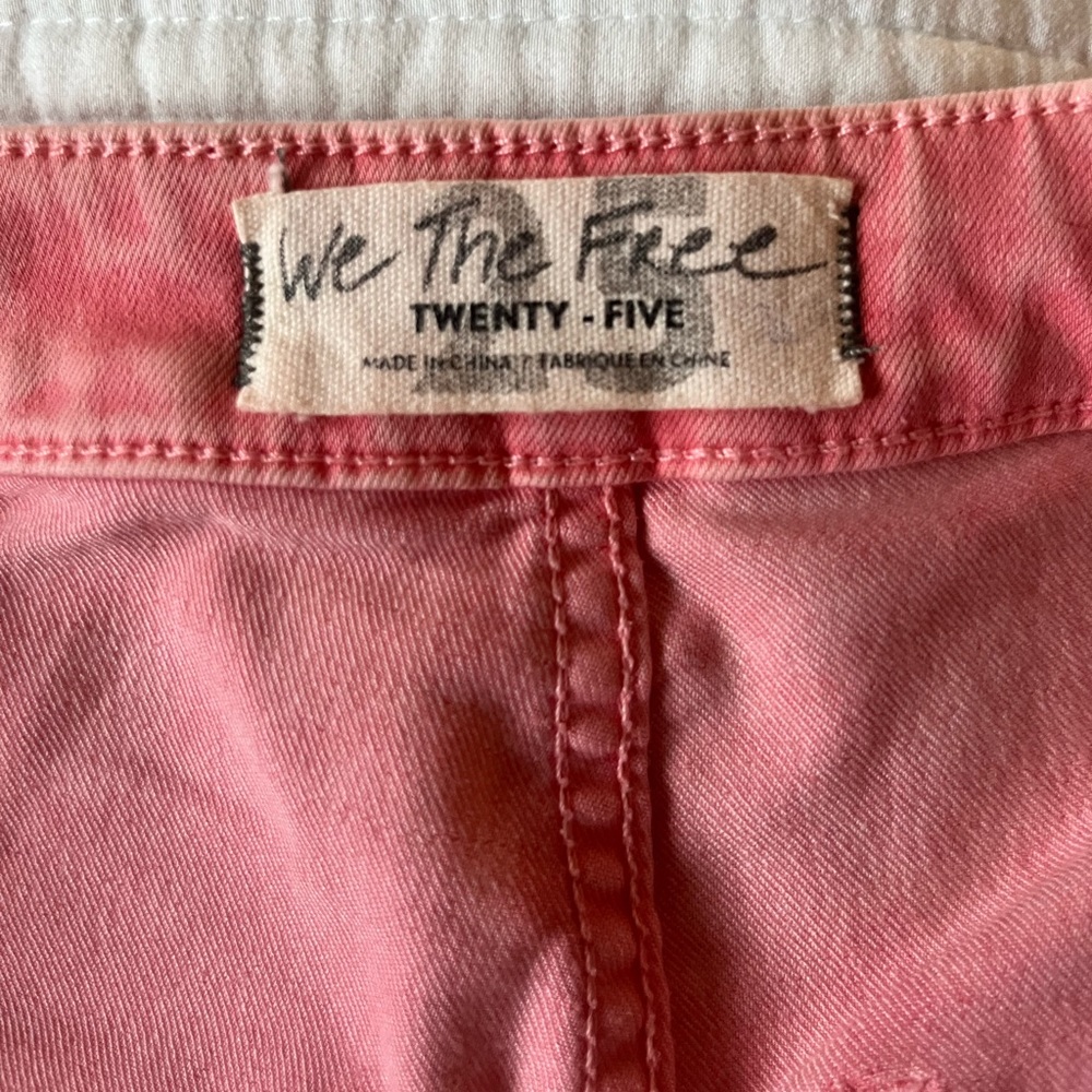 Free People High waisted pink flare jeans